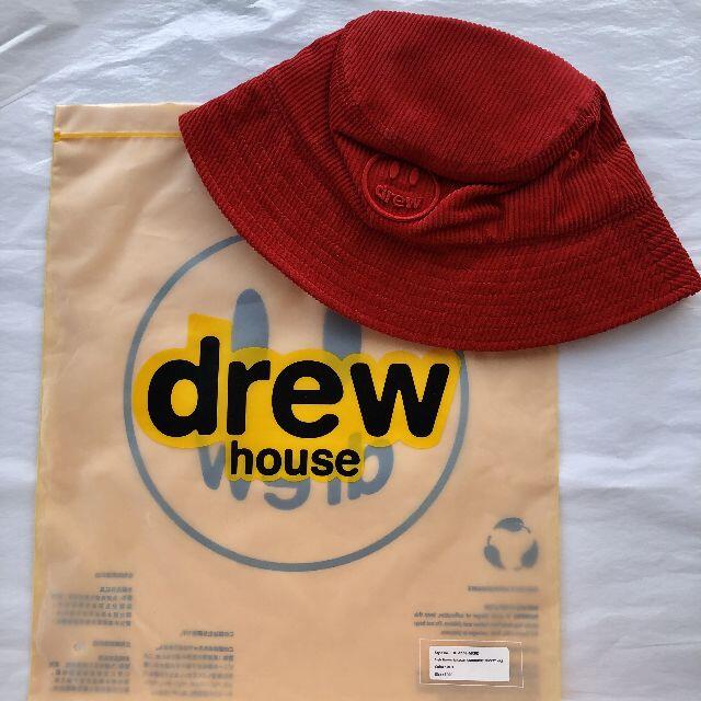 メンズドリュー ハウス drew house ロゴ入りバケットハット 赤