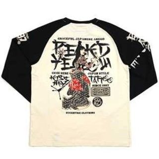 テッドマン(TEDMAN)のﾋﾟｰｸﾄﾞｲｴﾛｰ/ﾛﾝT/ﾎﾜｲﾄ/PYLT-227/ｶﾐﾅﾘﾓｰﾀｰｽ(Tシャツ/カットソー(七分/長袖))