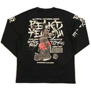 テッドマン(TEDMAN)のﾋﾟｰｸﾄﾞｲｴﾛｰ/ﾛﾝT/ﾌﾞﾗｯｸ/PYLT-227/ｶﾐﾅﾘﾓｰﾀｰｽ(Tシャツ/カットソー(七分/長袖))