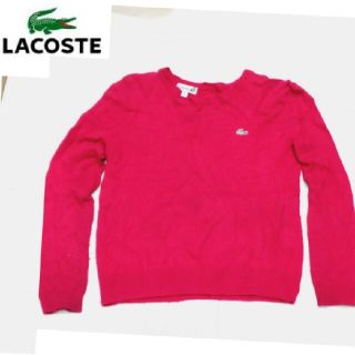 ラコステ(LACOSTE)のused ラコステキッズニット8/128㌢　ピンク(ニット)