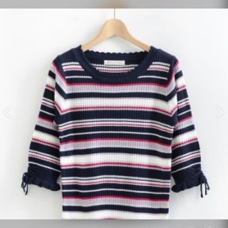 マジェスティックレゴン(MAJESTIC LEGON)の最終SALE✦︎新品❤︎マジェスティックレゴン❤︎マルチボーダー ラメ✦︎ニット(ニット/セーター)