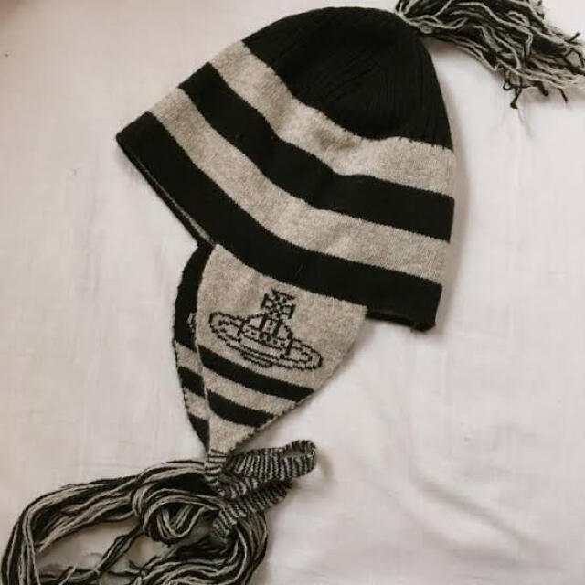 週間売れ筋 【最終価格❕】vivienne westwood 耳当て ボーダー ニット