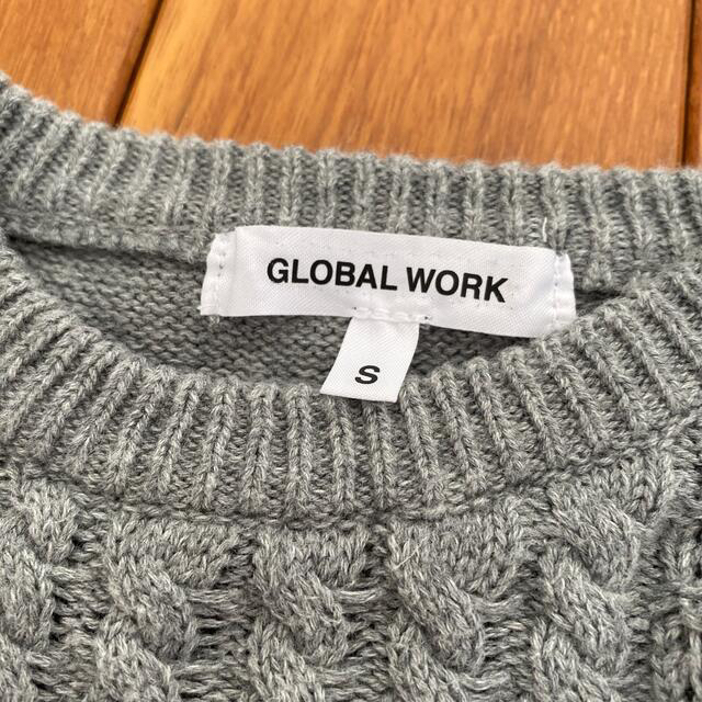 GLOBAL WORK(グローバルワーク)のGLOBAL WORK グローバルワーク　Sサイズ　ニット  100 グレー キッズ/ベビー/マタニティのキッズ服女の子用(90cm~)(ニット)の商品写真