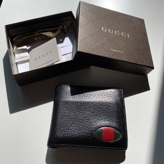 グッチ(Gucci)のGUCCI グッチ レザー 2つ折り財布 ウォレット(折り財布)