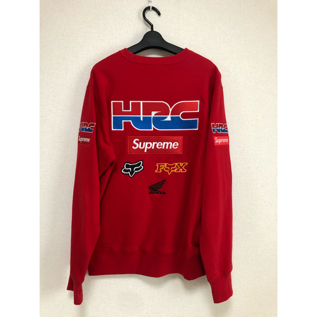 56cm袖丈Supreme×HONDA×Fox Racing Crewneck スウェット