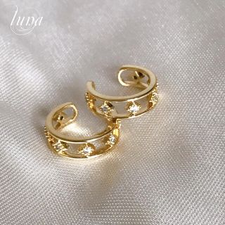 アーカー(AHKAH)のStar  crystal ear cuff★gold(イヤーカフ)