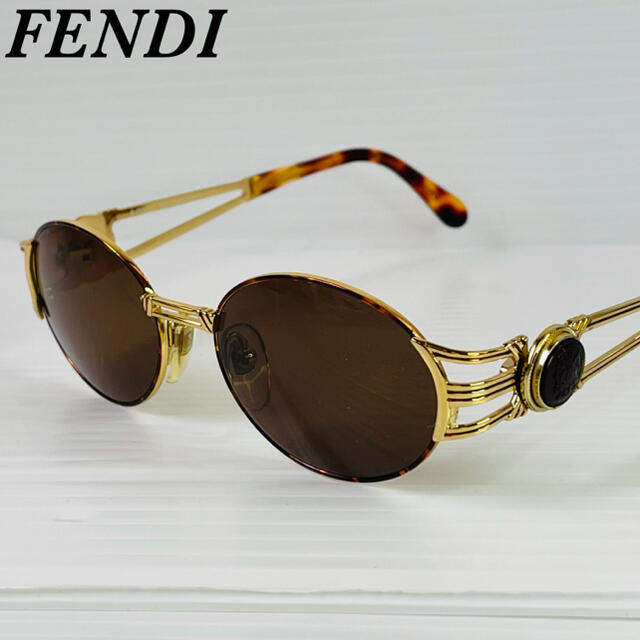 FENDI - (美品！)フェンディ サングラス ゴールド べっ甲の通販 by