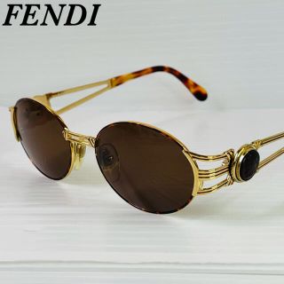 フェンディ(FENDI)の(美品！)フェンディ　サングラス　ゴールド　べっ甲(サングラス/メガネ)