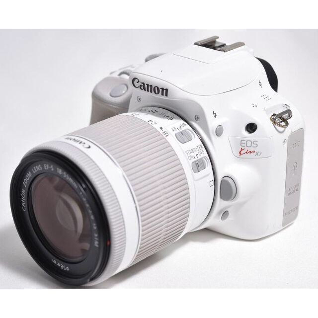 お客様満足度NO.1
 ❤人気のホワイト♪WiFiカード付き❤CANON Canon Kiss X7 X7 カメラ