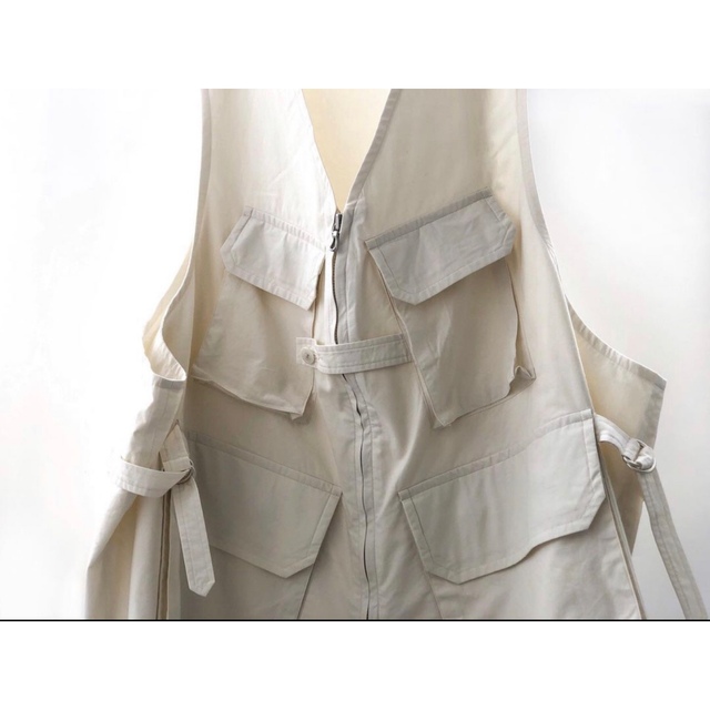 blurhms 21ss Cotton Utility Vest ivory