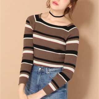 ローリーズファーム(LOWRYS FARM)のローリーズファーム♡新品タグ付き12Gリブオフショル ジーナシス レプシィム(ニット/セーター)