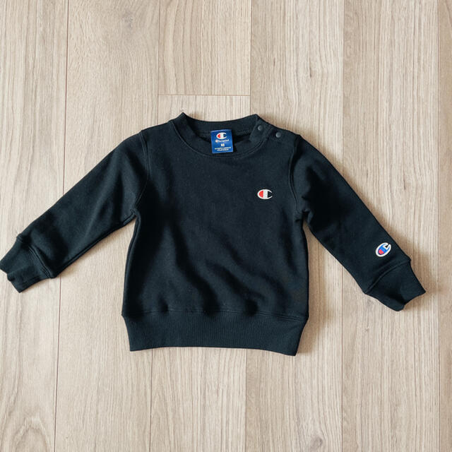 Champion(チャンピオン)のチャンピオン　champion 長袖トレーナー　ブラック　90cm キッズ/ベビー/マタニティのキッズ服男の子用(90cm~)(その他)の商品写真