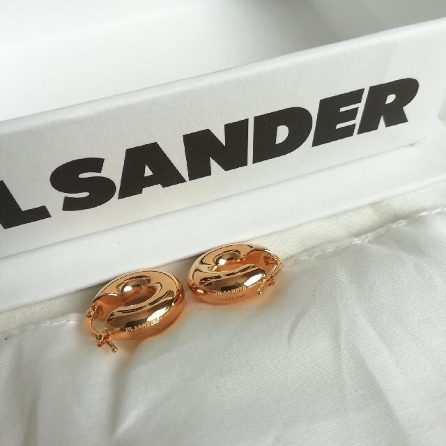 JIL SANDER◆ジルサンダー リング フープピアス 金 ゴールド