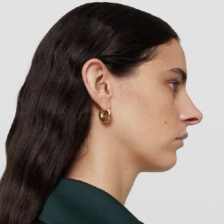 Jil Sander - JIL SANDER◇ジルサンダー リング フープピアス 金
