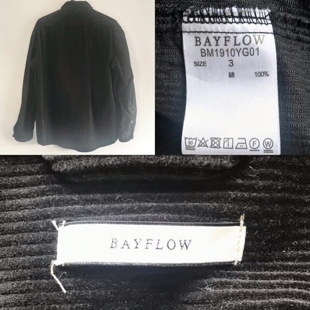 BAYFLOW(ベイフロー)の【 BAYFLOW 美品 】ポケット付 ブラック コーデュロイ シャツジャケット メンズのトップス(シャツ)の商品写真