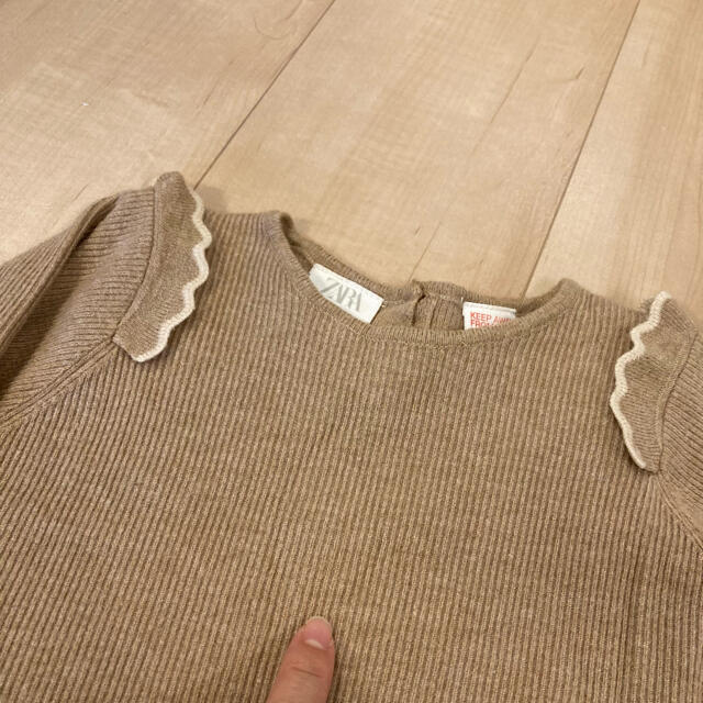 ZARA KIDS(ザラキッズ)のザラキッズ　リブニット　110センチ キッズ/ベビー/マタニティのキッズ服女の子用(90cm~)(ニット)の商品写真