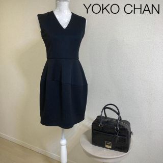 YOKO CHAN ヨーコチャンワンピース ネイビー 38(ひざ丈ワンピース)