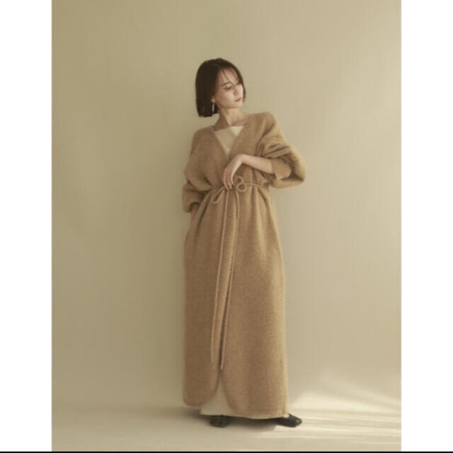 louren mohair long knit cardigan