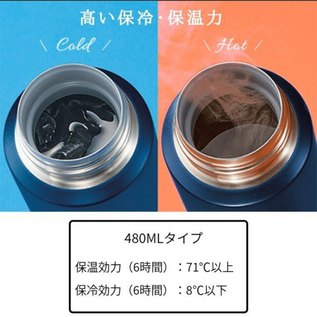 象印(ゾウジルシ)の【新品】象印ステンレスマグ ワンタッチ　水筒　480ml 保温 保冷 キッズ/ベビー/マタニティの授乳/お食事用品(水筒)の商品写真