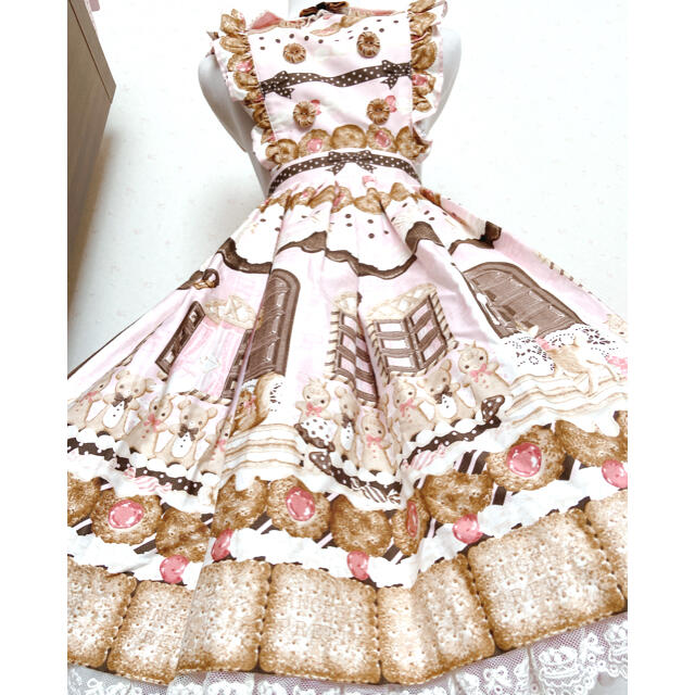 Angelic Pretty(アンジェリックプリティー)のAngelic Pretty ジンジャークッキーサロペット レディースのパンツ(サロペット/オーバーオール)の商品写真