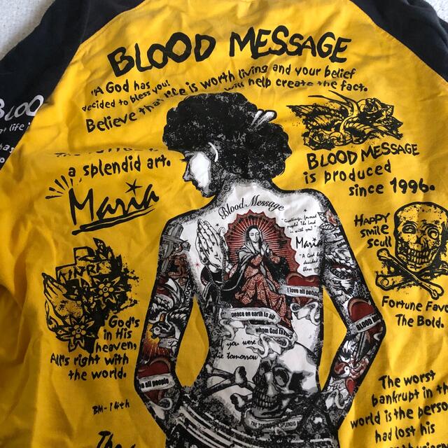 メンズロングTシャツ　BLOOD MESSAGE