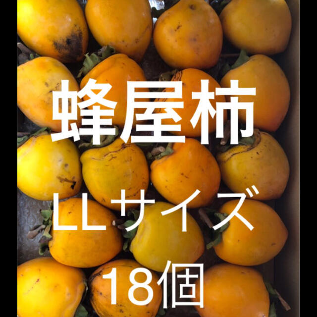 蜂屋柿  渋柿  大きめ　LLサイズ 18個　干し柿やあんぽ柿に 食品/飲料/酒の食品(フルーツ)の商品写真