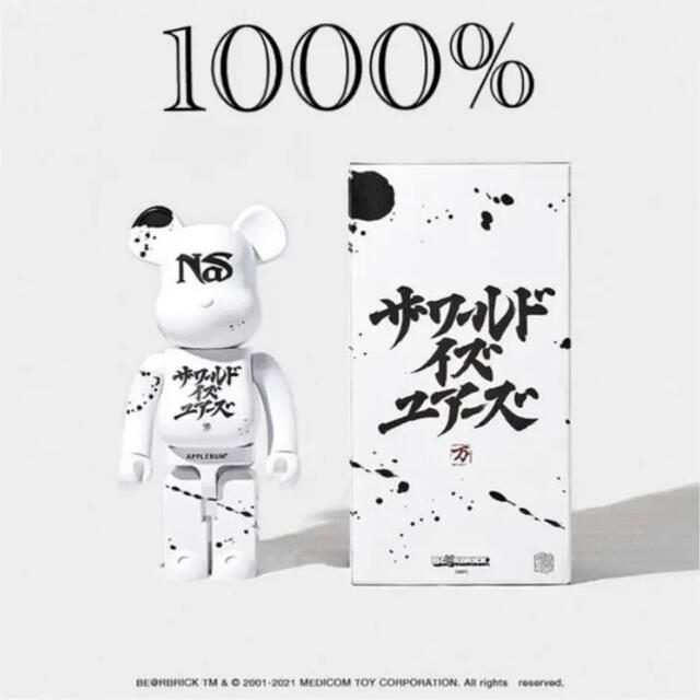 NAS × APPLEBUM BE@RBRICK Nas 1000%