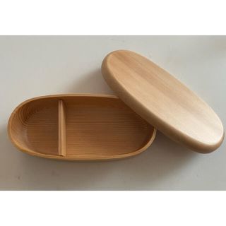 くりぬきスリム一段弁当箱　ナチュラル(弁当用品)