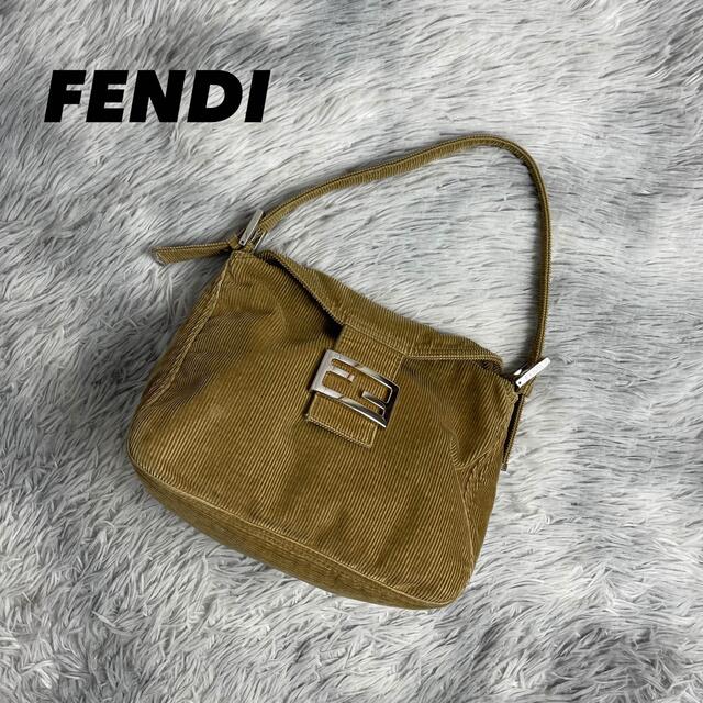 ●美品●FENDI フェンディ　マンマバケット　コーデュロイ　ショルダーバッグ