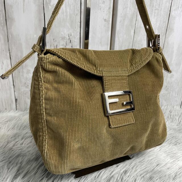 ○美品○FENDI フェンディ マンマバケット コーデュロイ ショルダー