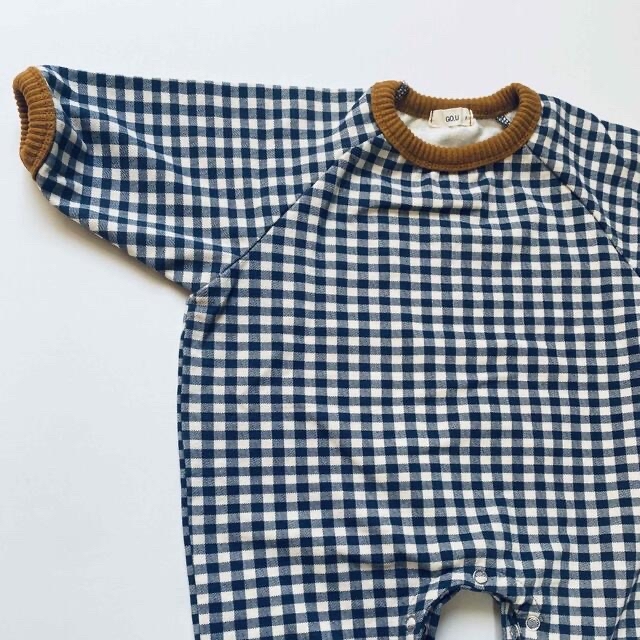 GOU チェックロンパース キッズ/ベビー/マタニティのベビー服(~85cm)(ロンパース)の商品写真