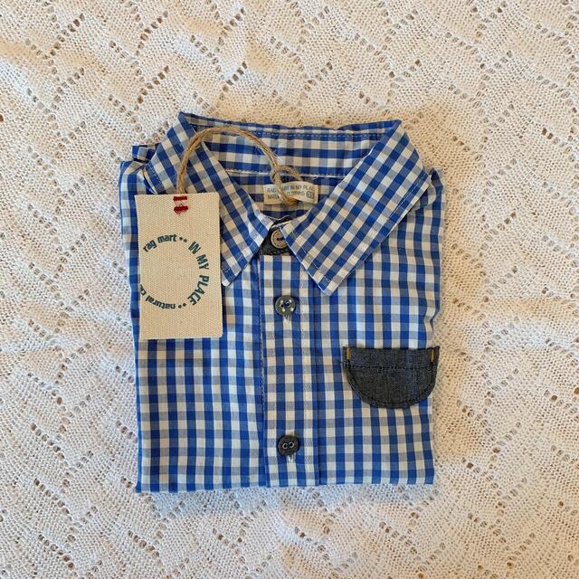 RAG MART(ラグマート)の新品　チェックシャツ　95サイズ キッズ/ベビー/マタニティのキッズ服男の子用(90cm~)(Tシャツ/カットソー)の商品写真