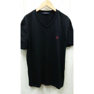 ルイヴィトン(LOUIS VUITTON)のLOUIS VUITTON ルイヴィトン 半袖Tシャツ LV　黒(Tシャツ/カットソー(半袖/袖なし))