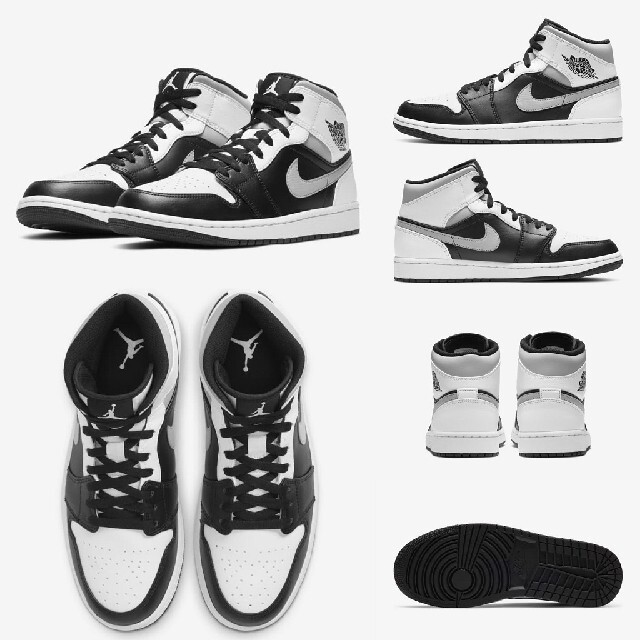 NIKE AIR JORDAN 1 MID スモーク グレイ×ホワイト×ブラック