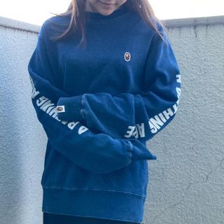 アベイシングエイプ(A BATHING APE)のA BATHING APE デニム柄　トレーナー　ユニセックス(トレーナー/スウェット)