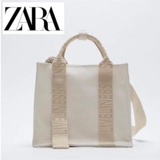 ザラ(ZARA)のZARA ロゴストラップ キャンバスミニトートバッグ(トートバッグ)