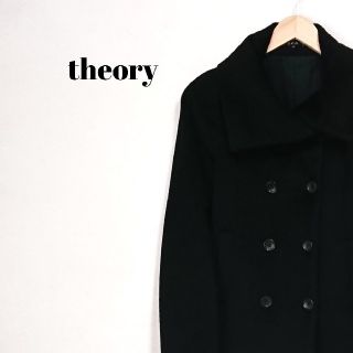 セオリー(theory)のラグジュアリー☆ 上質 セオリー ピーコート ブラック アンゴラ レディース(ピーコート)