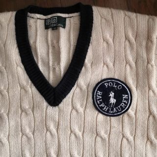 ラルフローレン(Ralph Lauren)の美品送料込！ラルフローレンショップ購入 ポロマークワッペン付(ニット)