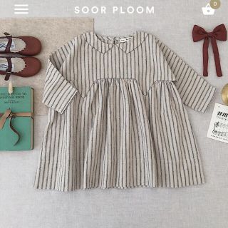 SOOR PLOOM Millie Dress TickingStripe 4y(ワンピース)