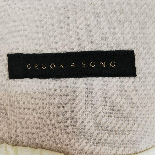 CROON A SONG(クルーンアソング)のCROON A SONG クルーンアソング ノーカラーチェスターVネックコート レディースのジャケット/アウター(ノーカラージャケット)の商品写真