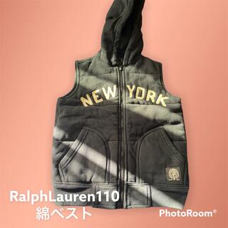 ラルフローレン(Ralph Lauren)の美品A●ラルフローレン　黒　わたベスト110(ジャケット/上着)