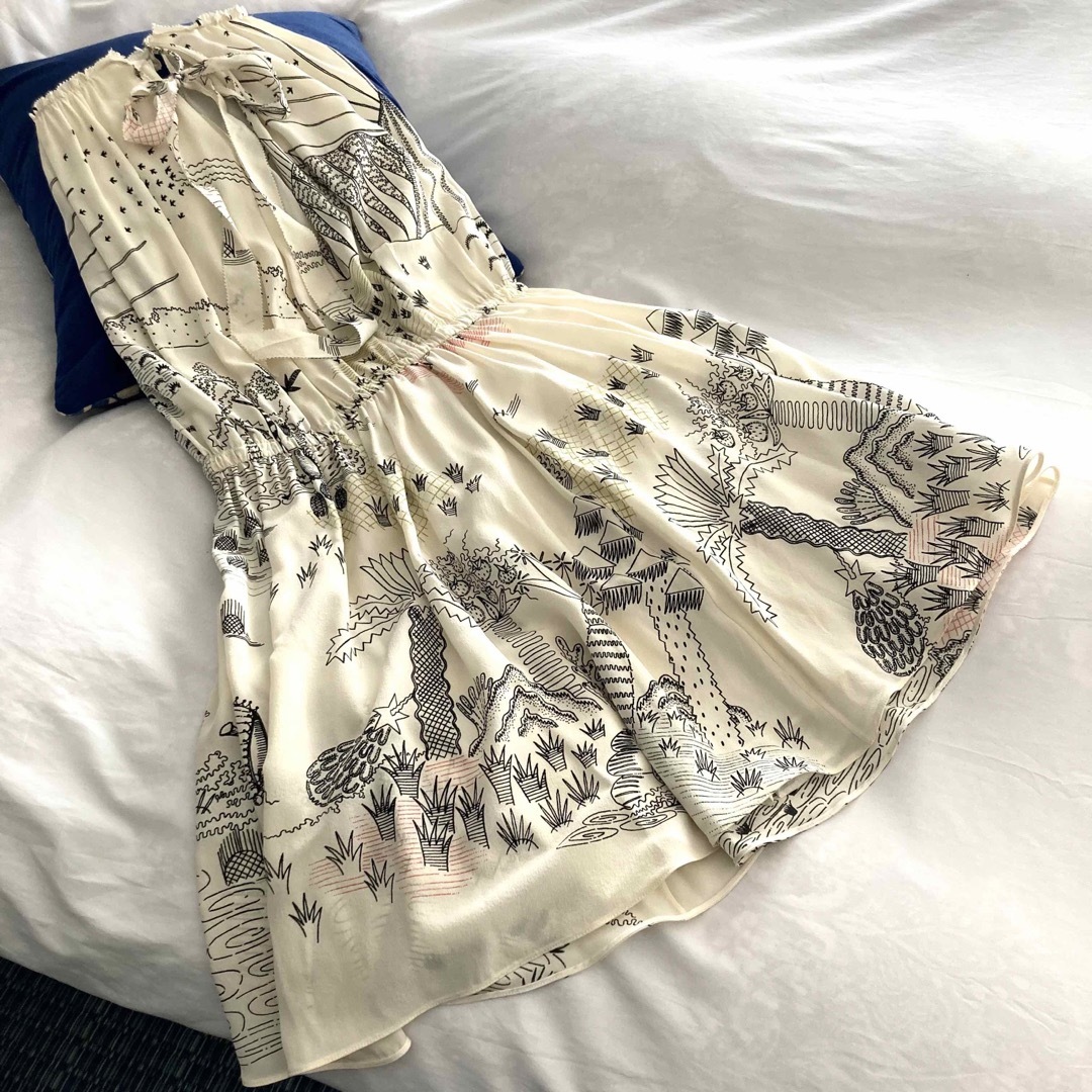 17.18 SS 国内極美品□ヴァレンティノ ワンピース/水辺 シルク100% 17.18 SS 国内極美品□ヴァレンティノ ワンピース/水辺 シルク100%