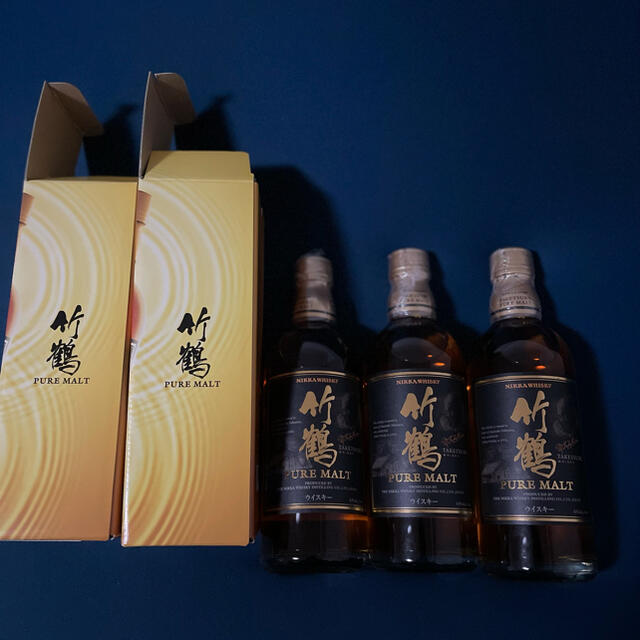 ニッカウヰスキー(ニッカウイスキー)の竹鶴　黒ラベル　500ml 3本 食品/飲料/酒の酒(ウイスキー)の商品写真