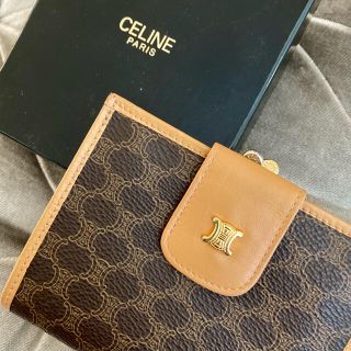 セリーヌ(celine)のCELINE ♥️ マカダム ヴィンテージ がま口 折り財布(財布)