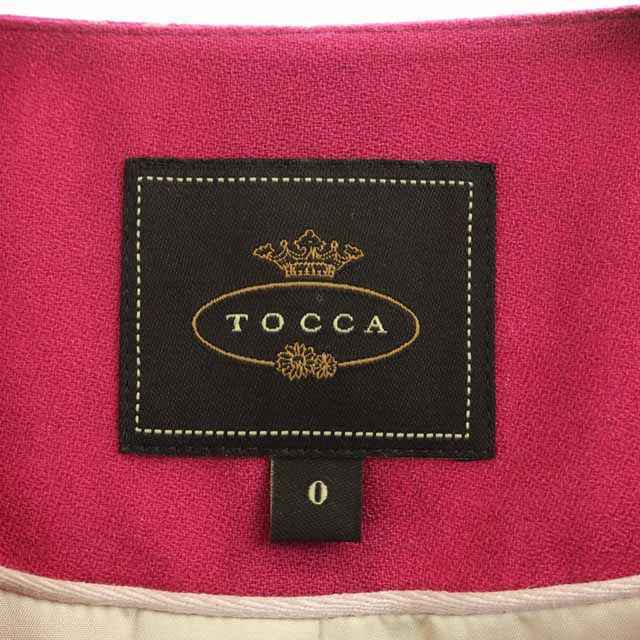 TOCCA(トッカ)のトッカ CLOVER EMB. ノーカラーコート アウター 総柄 総裏地 ロング レディースのジャケット/アウター(その他)の商品写真