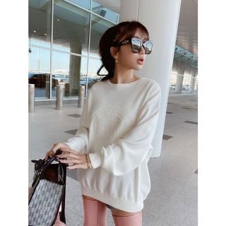 エイミーイストワール(eimy istoire)のeimy istoire UNISEX EM monogram エンボスニットプ(ニット/セーター)