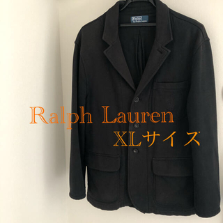 ポロラルフローレン(POLO RALPH LAUREN)のラルフローレン  テーラードジャケット スウェット  ロゴ  刺繍  黒(テーラードジャケット)