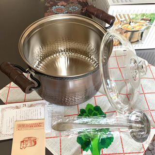 銅製品　モダン煮込み両手なべ　22cm(鍋/フライパン)