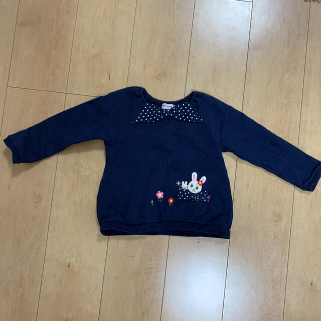 mikihouse(ミキハウス)のミキハウス　トレーナー　ワンピース キッズ/ベビー/マタニティのキッズ服女の子用(90cm~)(ワンピース)の商品写真