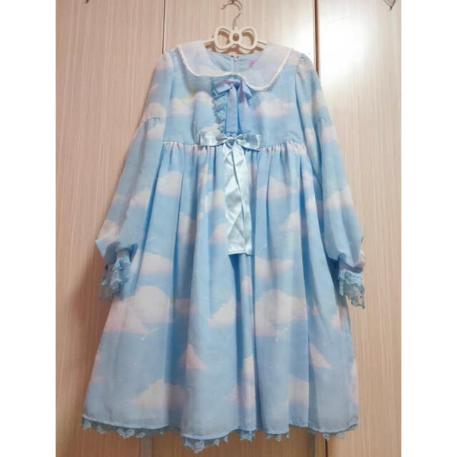 Angelic Pretty misty sky ワンピース ひざ丈ワンピース Angelic Pretty misty sky ワンピース ひざ丈ワンピース